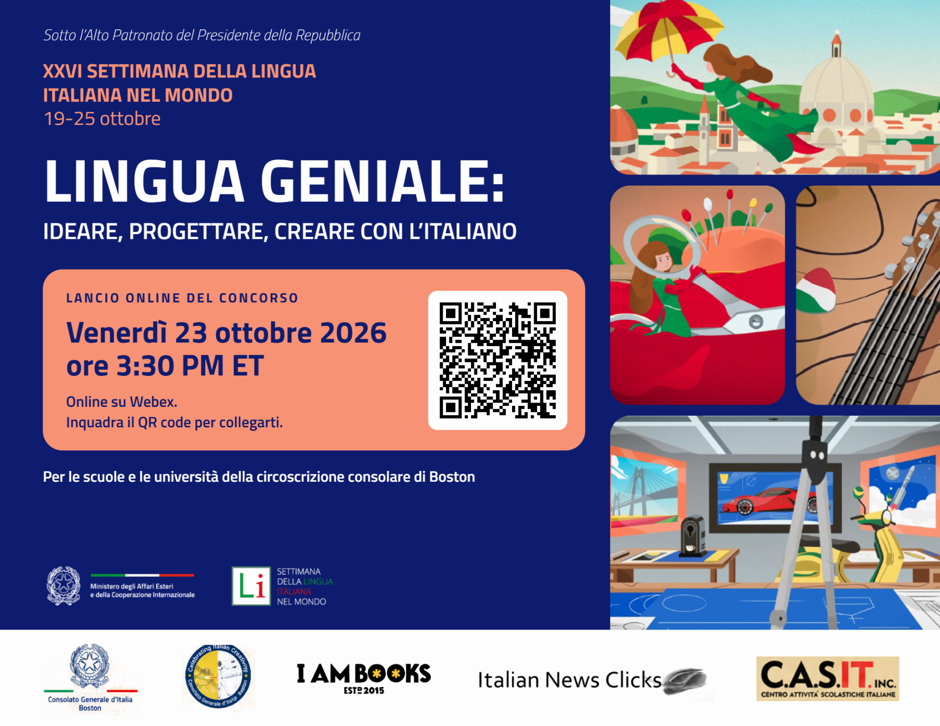 Lancio online 23 ottobre, grafica del Ministero@ con PATRONATO_PR2x